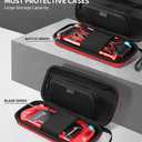 Mumba Carrying Case for Nintendo Switch OLED & Nintendo Switch 2017, [Plus Version] Portable Protective Travel Carry handbag Pouch for Blade/Battle Case [Large Capacity] (Red)