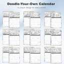 Ospelelf 2026 Wall Calendar 12'' x 17'' Family Coloring Calendar for Adults, Kids, Monthly Calendar Planner with Plastic Cover, 18 Month Calendars, Use Jan 2026 - June 2027, Season