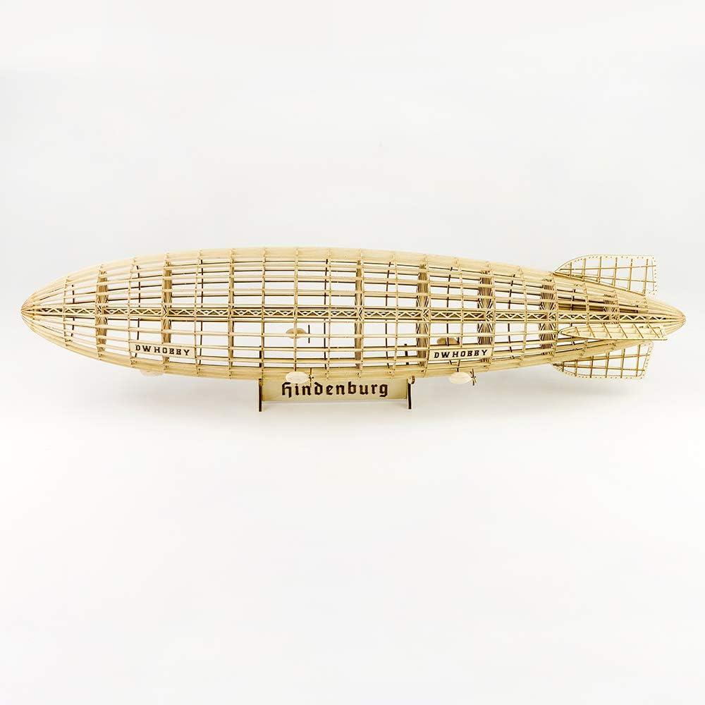 Viloga DIY Hindenburg Model Kit 1:453 Airship, 21.2'' Laser Cutting 3D Wooden Puzzles Zeppelin Model KIT to Build for Adults, Unassembled 3D Puzzles for Men Women on Festival Birthday Gift