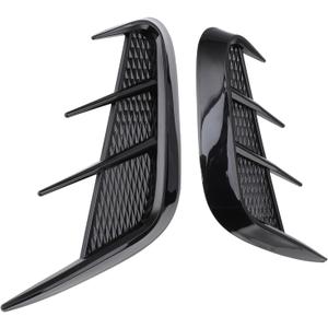 1 Pair Side Vent Trim Universal Left Right Marker Side Air Vent Cover Decorative Stickers for 1 Series E90 Body Side Air Wing Vent Trim Car Mudguard Side Wing Trim (Glossy Black)