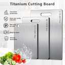 Titanium Cutting Board, 3 PCS Titanium Cutting Boards for Kitchen, Non Toxic, Double-Sided Food Grade Chopping Board for Outdoor Camping(15.6" x 11", 13" x 9.3", 11.8" x 7.8")