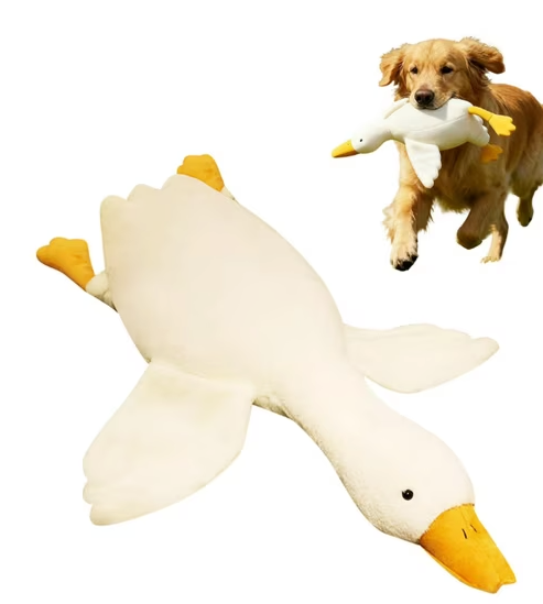 White Duck Dog Toys,2026 New White Duck Dog Toys,Realistic Goose Design Dolls Suitable for Dogs Chew and Play Best Pet Supplies(19.68inch)