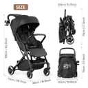Compact Travel Stroller for Airplane, Lightweight Baby Stroller