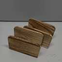 2 Pcs Napkin Holder for Table, Wood Farmhouse Napkin Holder Standing Napkin Dispenser for Kitchen Dining Room Restaurant Hotel Cafe Bar, Rustic Kitchen Room Table Decor(5"x 5"x 5") - BrownWhite