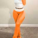 Nimsruc Lounge Sets For Women 2 Piece Outfits Fall Comfy Tracksuits (Orange, S)