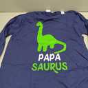 PapaSaurus Funny Dino Dinosaur PapaSaurus Long Sleeve TShirt, L