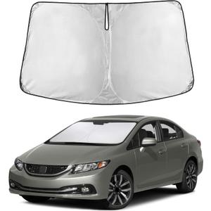EcoNour Windshield Sunshade Compatible for Honda Civic 20122013 2014 2015, Sun Visor for Front Windshield & Window Sunshade Cover, UV Heat Blocker & Protector, Car Accessories