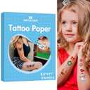 MECOLOUR Printable Temporary Tattoo Paper for LASER Printer,8.5"X11" 5 Sheets, DIY Image Transfer Decal Paper for Skin