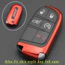 TOOLEPIC for Dodge Challenger Charger Durango and Jeep Grand Cherokee Key fob Badges 2015-2025-Set of 2 - Finest Vehicle Emblems Accessories for 392 Hemi, Ideal for Decoration - Ruby Red