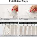 Memory Trained Pinch Pleated Curtains 96 Inches Long, Viral Linen Pinch Pleat Sheer Curtains with Ring Hooks&Clips for Track System Living Room, Natural Light Filtering Privacy Curtain 2 Panel Set
