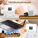 Bluetooth CD Player Portable for Home with Dual Speakers, FM Transmitter, Rechargeable Portable CD Player for Car Compact Player with Colorful TFT Screen