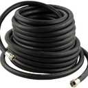 75-Foot Premium Heavy-Duty Rubber Garden Hose, Brass