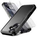 RonShieh for iPhone 17 Case [Shockproof] [Dropproof] [Heavy Duty Protection] [Pocket-Friendly] Slim & Tough Non-Slip Protective Phone Cover for iPhone17 6.3inch, Black