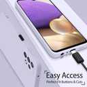 Vanjua [2 Pack] for Samsung Galaxy A32 5G Case, Stylish Liquid Silicone Slim Full-Body Protective Cover for Samsung Galaxy A32 5G 6.5 Inch Phone Case (Light Cyan+Violet)