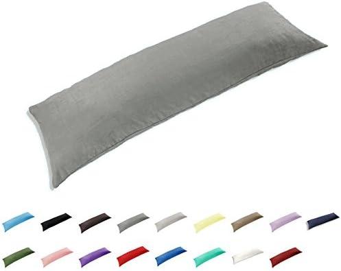 TAOSON 100% Cotton 300 Thread Count Body Pillow Cover Pillowcase Pillow Protector Cushion Cover with Zippers Only Cover No Insert 16"/48"