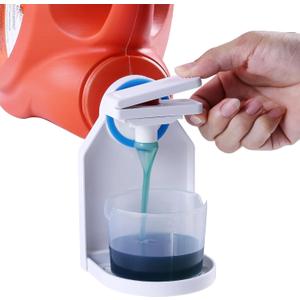 Laundry Detergent Dispenser Cup Holder & Nozzle Force-Saving Switch, Drip Catcher, Soap Dispenser, Room Organization and Storage