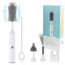 Electric Bottle Brush Baby, Baby Bottle Brush, Silicone Bottle Brush Set, 4in1 Baby Bottle Cleaner Brush Set, 2Speed Baby Bottle Brushes, Baby Bottle Cleaning Set for Travel and Home