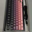 AULA Keyboard, Wireless PC Gaming Keyboards Bluetooth Ergonomic Computer Creamy Keyboard Cute Full Size Backlit Tri-Mode BT/2.4GHz/USB-C - Black & Pink Gradient