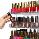 JACKCUBE DESIGN 5 Tier Clear Nail Polish 360 Rotating Display Rack Organizer Stand Makeup Cosmetics Storage Box Carousel Shelf with Acrylic Guard(5tier) :MK387-5