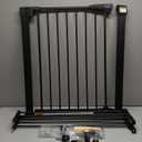 keny 29.7"-46" Baby Gate for Stairs, Auto Close Dog Gates for Doorways, Pressured Mounted No Drilling Pet Gate Extra Wide, One-Hand Opening Dual Lock Stair Gate, Indoor Kids Necessities, Black (29.7-46"Wide,30"Tall, Black)