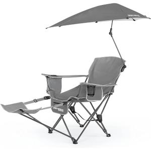 Sport-Brella Chair with UPF 50+ Adjustable Umbrella (Grey)