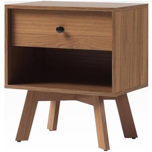 Walker Edison Mid Century Modern 1-Drawer Nightstand Bedroom Storage Drawer and Shelf Bedside End Table, 21 Inch, Mocha Walker Edison Mid Century Modern 1-Drawer Nightstand Bedroom Storage Drawer and Shelf Bedside End Table, 21 Inch, Mocha