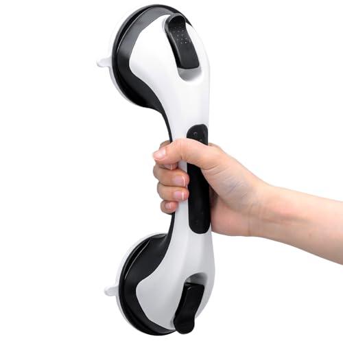 TAILI Shower Grab Bar, 12 Inch Bath Handle for Bathtubs and Showers for Elderly, Suction Grab Bars for Seniors Bathroom Safety Handle for Elderly, No Drilling Removable, Black