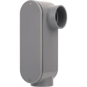 2 Inch Rigid PVC Conduit Body Type LL, Slip x Slip PVC Conduit Bodies LL Type with Cover and Gasket, Gray