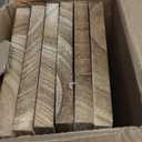 WOPITUES Wood Floating Shelves Set of 6, Shelves for Wall Decor, Farmhouse Shelf for Bedroom, Bathroom Storage Shelves, Book Shelves for Living Room - Rustic Brown (16.5 Inch)