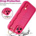 OOK Compatible with iPhone 11 Pro Max Case with Wrist Stand for Women Girls, Hot Pink Leopard Cheetah TPU Shockproof Protection Silm Silicone Kickstand Upgraded Cover, for 6.5inch