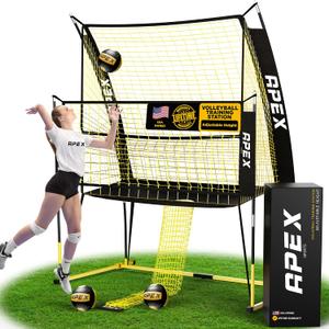 Apex Sports Volleyball Training Net Equipment System - Sturdy, Adjustable, and Portable | Improve Accuracy, Technique, and Skills | Ideal for Indoor/Outdoor Use | Easy Assembly & Storage |, 52 inches x 11"