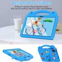 for Revvl Tab 2 Case (2025), EVA Shockproof Tablet Cover with Stand Handle Shoulder Strap,for Tmobile Revvl Tab 2 Tablet Case 10.1'' -Blue