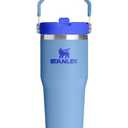 STANLEY IceFlow 2.0 Flip Straw Tumbler with Handle 14 oz | Twist On Lid and Flip Up Straw | Leakproof Water Bottle | Insulated Stainless Steel | BPA-Free | Blue Sky