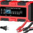 E-FAST Battery Charger 10A 12V/24V LiFePO4 Lead Acid Fully Automatic Battery Maintainer, Car Battery Trickle Charger Automotive w/Repair, Winter Mode, for AGM, STD, Gel, Deep Cycle Batteries