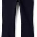 The Children's Place Girls' Uniform Ponte Flare Leg Pants (6, Black)