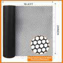 Bar Shelf Liner for Countertop, Glass Drying 24 Inch Wide Plastic Mesh Liners Mat, Non Slip Bar Mats Cabinet Liner for Pub Shelves Cupboard, 61X500CM, Black, 24"W x 196"L