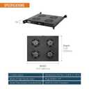 Tecmojo 1U Rack Mount Cooling Fans, 4 Fans Cooling System with Thermostat,Digital Heat Monitor Display & Overheat Alarm Sensor, Adjustable Temperature Control and Depth