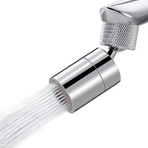 Hibbent NSF/ANSI/CAN 61 Certified Dual-function Faucet Aerator, CUPC Certification Big Angle Rotate Kitchen Sink Aerator 360 Degree Swivel Sink Sprayer Attachment-55/64 Inch Female Thread-Chrome, Upgraded Aerator with 2 Swivel Joints