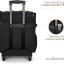 Rolling Cooler with Wheels 5+ Can and Handle, Double Deck & Enhanced Stability Wheeled Cooler,Leakproof Soft Sided Ice Cooler,Insulated Travel CoolerBag for Camping,Grocery,Beach,Outdoor