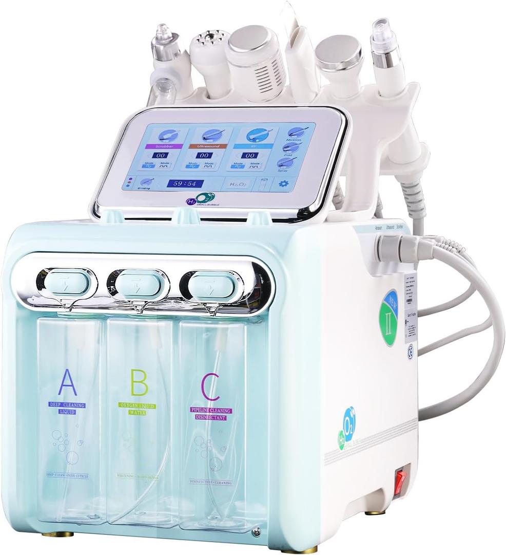 Hydrogen Oxygen Facial Care Machine Professional 6 in 1 Machine, Face Skin Care Devices for Home Beauty Salon