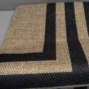 Lahome Enfys Modern Geometric Easy Jute Outdoor Rug, 3x5 Black Washable Kitchen Rugs for Bedroom Thin Non Slip Indoor Door Mat, Non Slip Farmhouse Carpet for Office Patio