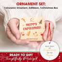 OASSIE Christmas Thank You Gifts for Women - Ceramic Christmas Ornaments 2025 for Tree Decorations - Appreciation Retirement Gifts for Women Boss Coworker Teacher Nurse Friend (White - Difference Gold)