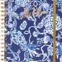 Lilly Pulitzer Large Monthly Planner August 2025 - December 2026, Monthly Agenda & Calendar, Stickers, Pockets, & Spiral Binding (Sapphire Pool Barefoot Beachcomber)
