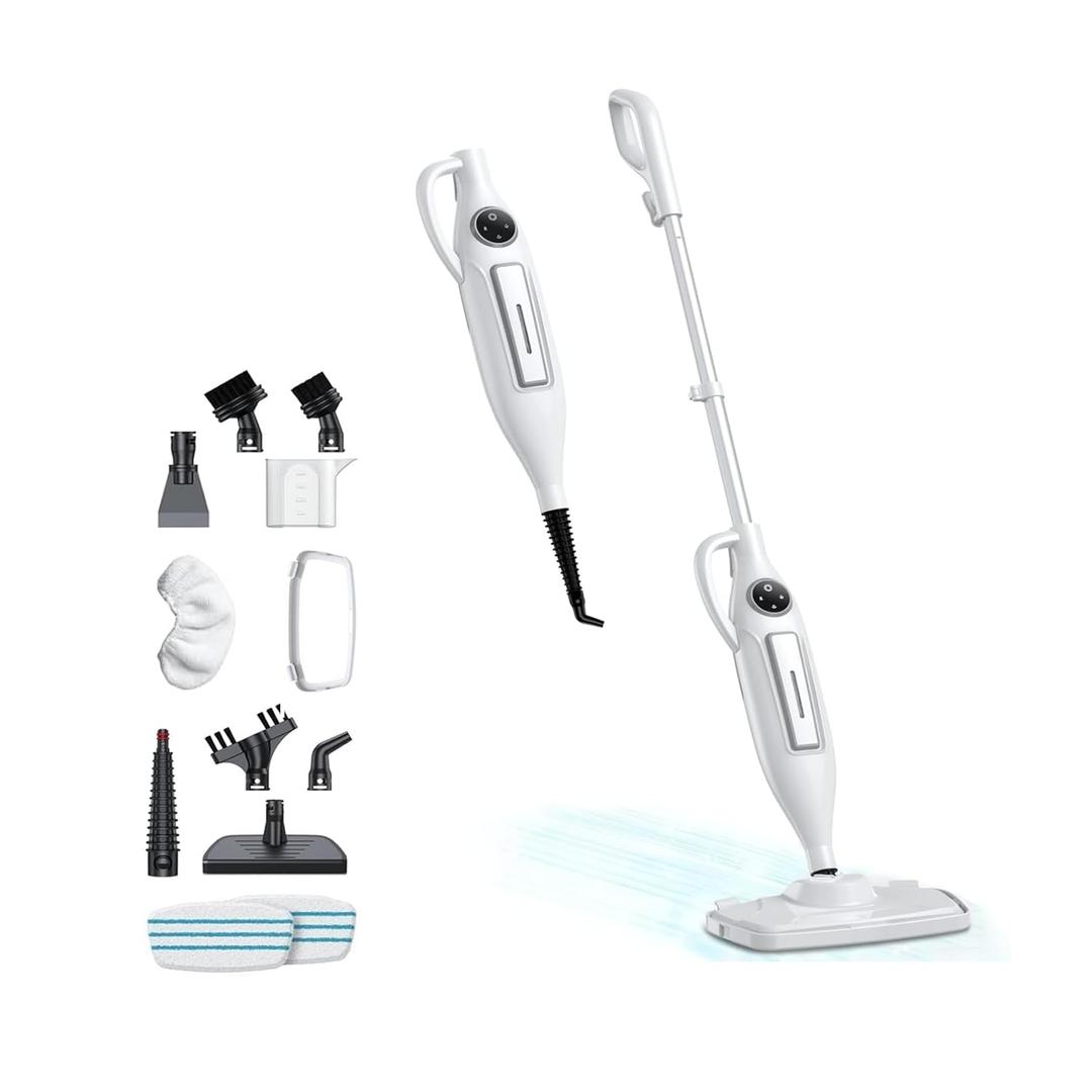 10-in-1 Steam Mop with Power Handheld Steamer for Home, 266°F,2 Steam Modes