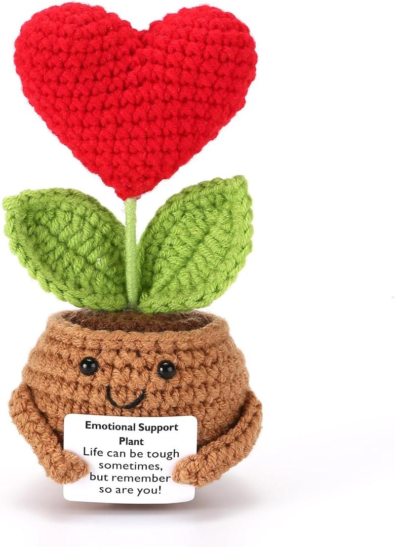 Appreciation Gift, Lovely Crochet Doll with Card, Positive Reminder Gift for Women, Men Birthday, Christmas, Thank You Present for Coworker, Best Friend, Mom, Sister, Teacher