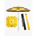 Patio Umbrella with Exclusive Black Coating, 7.2ft/7.8ft Heavy-Duty Double-Layer Nylon Canopy, Adjustable Tilt Sun Shade Outdoor Table Umbrella, UV Protection & Carry Bag for Beach, Fishing, Backyard