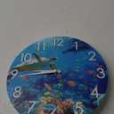 Outdoor Clock Waterproof - Nautical Ocean Decor Indoor Outdoor Wall Clocks for Patio Pool Garden Bathroom Home - Blue 12 Inch Glass, Sea Turtle Underwater Theme