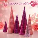 Valentines Day Table Decorations,12 Pcs Velvet Trees Set,Modern Valentines Day Decorations,Velvet Sequin Tree Decorations,Multi-Size,Decoration for Valentines New Year Holiday Home Dcor