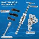 Rear Axle Bearing Remove Puller Tool Kit, Slide Hammer and Bearing Remover Set with Slide Hammer Yoke and 3 Rear Axle Puller Adapters, 1" to 2-7/8" IDs