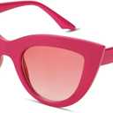 Freckles Mark Vintage Retro Cateye Sunglasses for Women Bold Colorful Cat Eye UV400 Protection